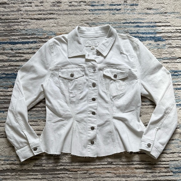 Maurices White Cinched Denim Jacket - Picture 2 of 6